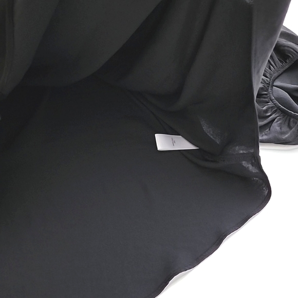 Jennifer Lopez Off The Shoulder Front Knot Black Blouse Flowy Lightweight Large - Picture 5 of 11